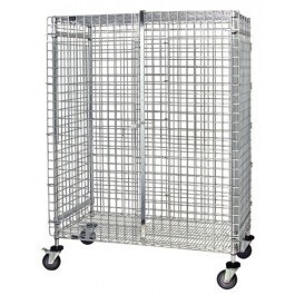 Wire Mobile Security Cart - Chrome