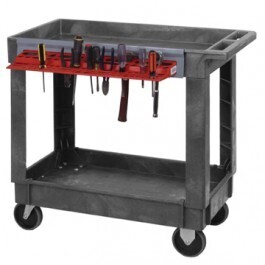 PC4026-33TR - 2 shelf plastic cart w/acc