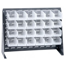 QBR-2721-220-24 - Louvered bench rack w/QUS220 bins