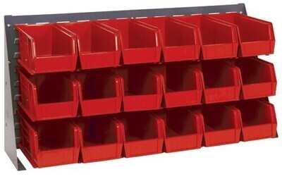 QBR-3619-230-18 - Louvered panel bench rack w/QUS230 bins