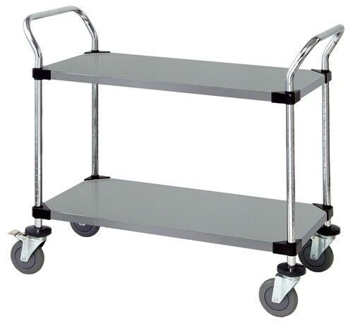 Utility Cart - 2 Solid Stainless shelves