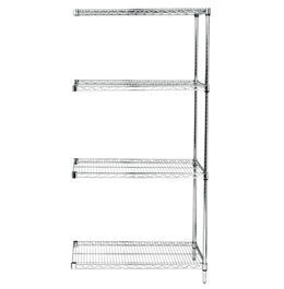 WIRE 4 SHELF 86&quot;H ADD-ON KIT CHROME, Part Number: AD86-1236C - 12x36x86&quot;