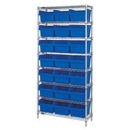 WR8-809 - Wire shelving with bins