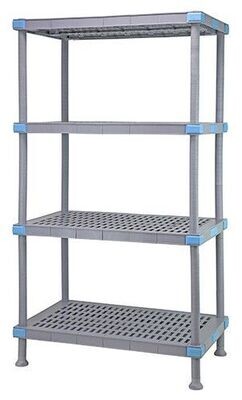MILLENIA Vented shelving unit w/4-24x48&quot; Shelves