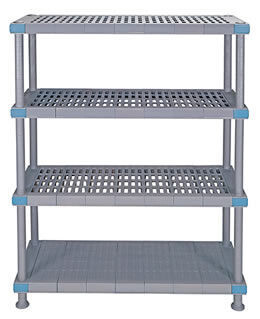 MILLENIA Vented/Solid shelving unit w/4-24x48&quot; Shelves