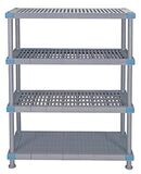 MILLENIA Vented/Solid shelving unit w/4-24x54&quot; Shelves