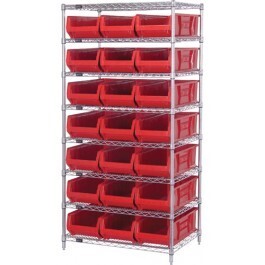 WR8-952 - Wire shelving with bins