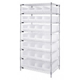 WR8-950 - Wire shelving with bins