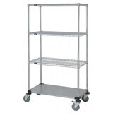 Stainless Wire Unit With 1 Solid Bottom Shelf