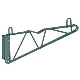 Double wire shelving cantilever Bracket. Direct mount - Green Epoxy