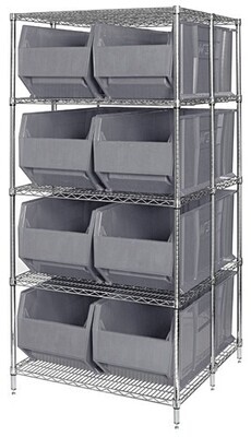 WRA86-2136C-166 shelving w/QRB166 bins