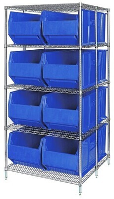 WRA86-2142C-206BL shelving w/QRB206 bins