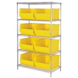 WR5-975 - Wire shelving with bins