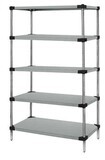 54&quot;H Stainless Steel 5 Solid Shelf Starter Kit