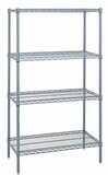 Wire 4 Shelf 86&quot;H Starter Kit Grey