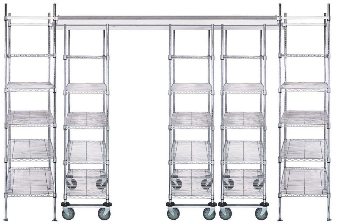 TK-CA Overhead track hardware for wire shelving