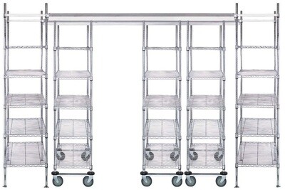 TK-CA Overhead track hardware for wire shelving