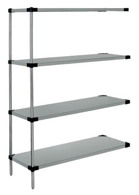 54&quot;H Stainless Steel 4 Solid Shelf Add-On Kit