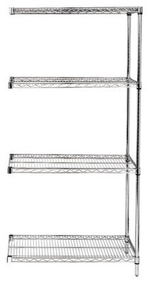 Stainless wire 4 shelf 74"H ADD-ON kit