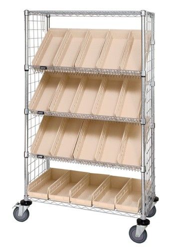 WRCSL5-63-1848EP-104 Enclosed Sloped wire cart