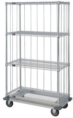 Wire shelving Dolly base Linen Cart