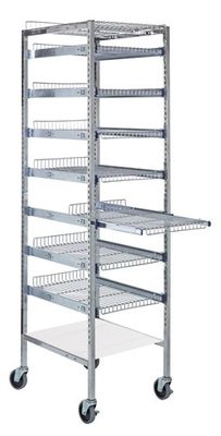 PS-S2475-7SWT - 7 shelf PARtition cart White