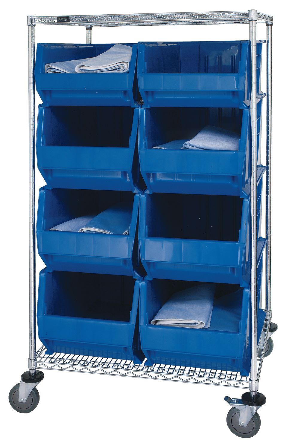 WRC2-63-3036-974976 Bin Transport Cart, Colour: Blue