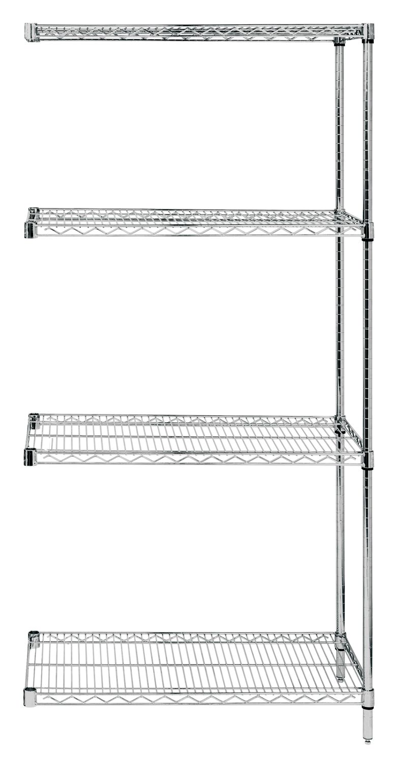 Stainless wire 4 shelf 54&quot;H ADD-ON kit