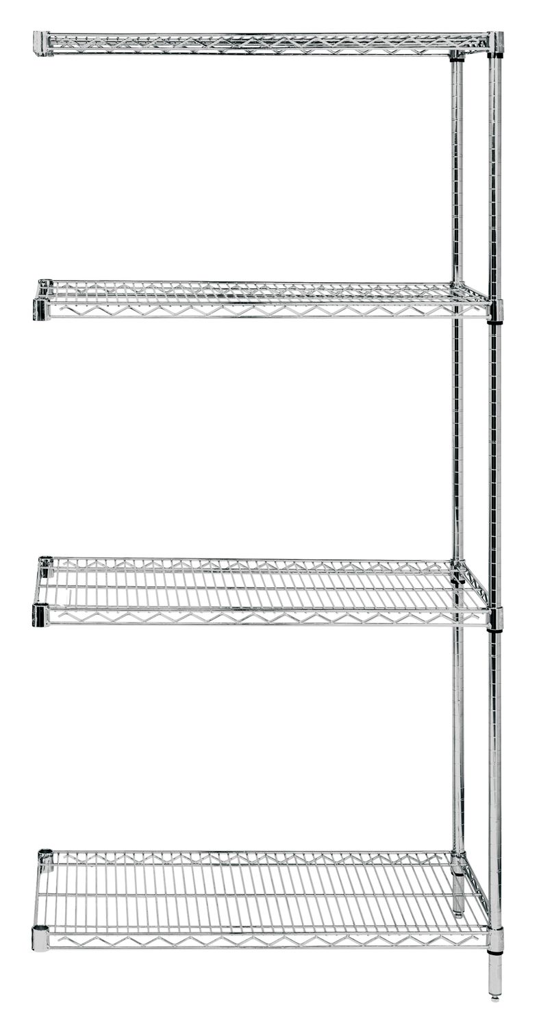 Stainless wire 4 shelf 63&quot;H ADD-ON kit