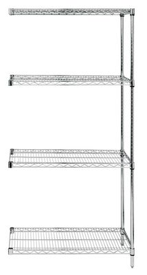 Stainless wire 4 shelf 63&quot;H ADD-ON kit