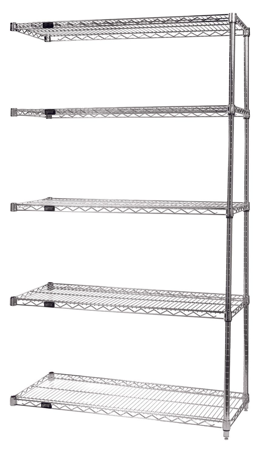 Stainless wire 5 shelf 63&quot;H ADD-ON kit