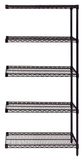 WIRE 5 SHELF 86&quot;H ADD-ON KIT BLACK