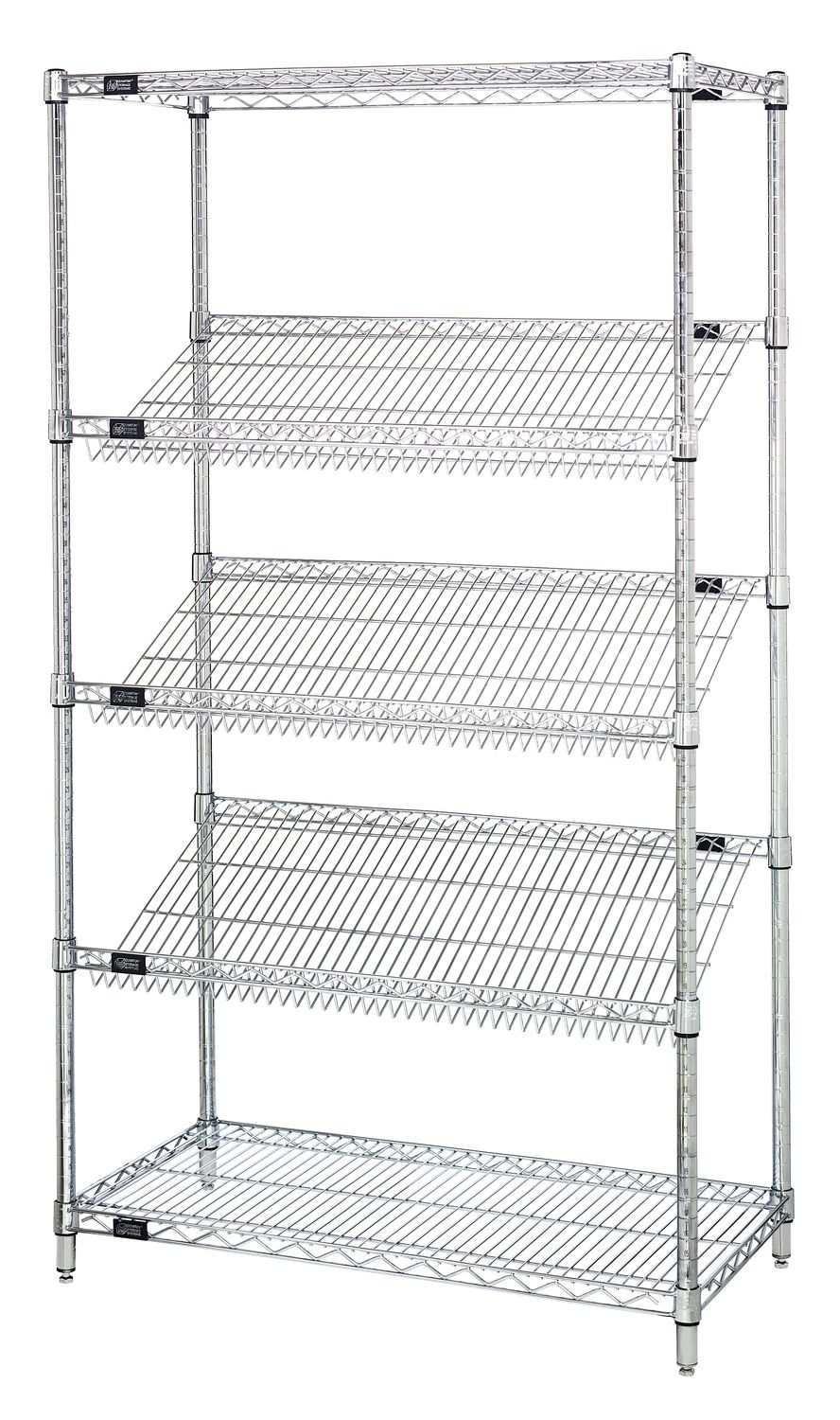 WIRE 5 SLANTED SHELVES UNIT