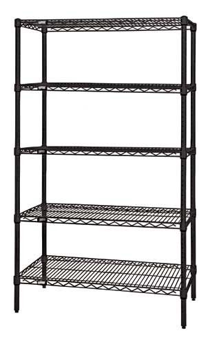 Wire 5 Shelf 86&quot;H Starter Kit Black