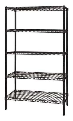 Wire 5 Shelf 86&quot;H Starter Kit Black