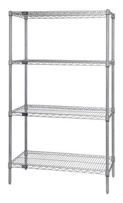 Stainless Wire 4 Shelf 74&quot;H Starter Kit
