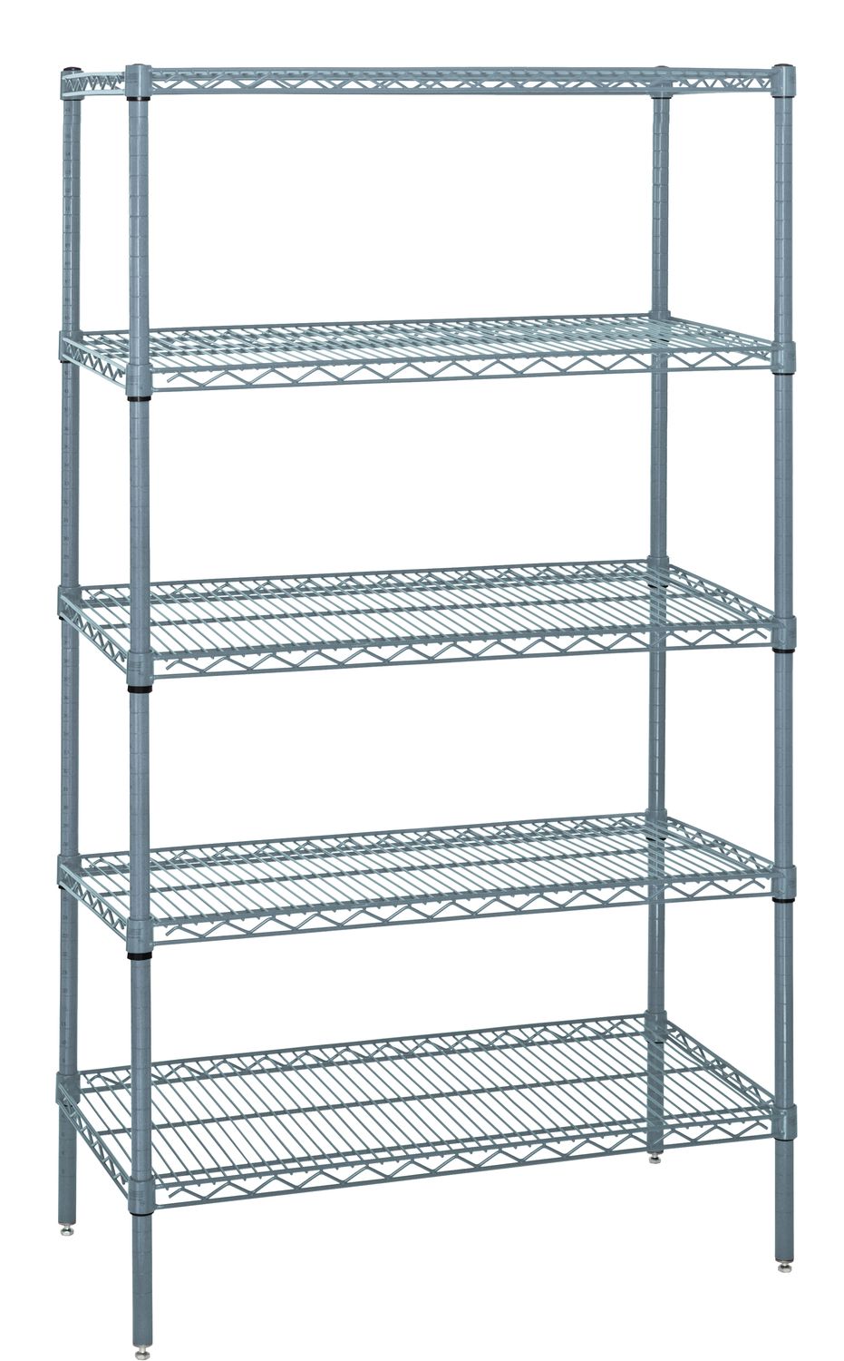 Wire 5 Shelf 63&quot;H Starter Kit Grey