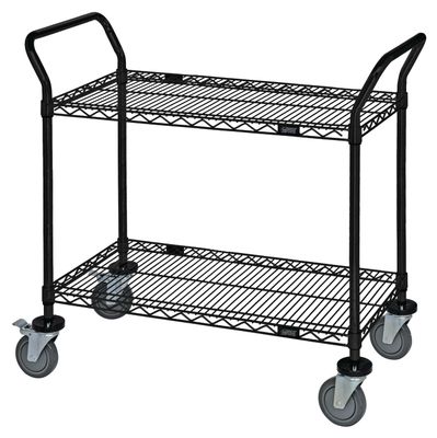 Utility Cart - 2 Black Epoxy Wire Shelves