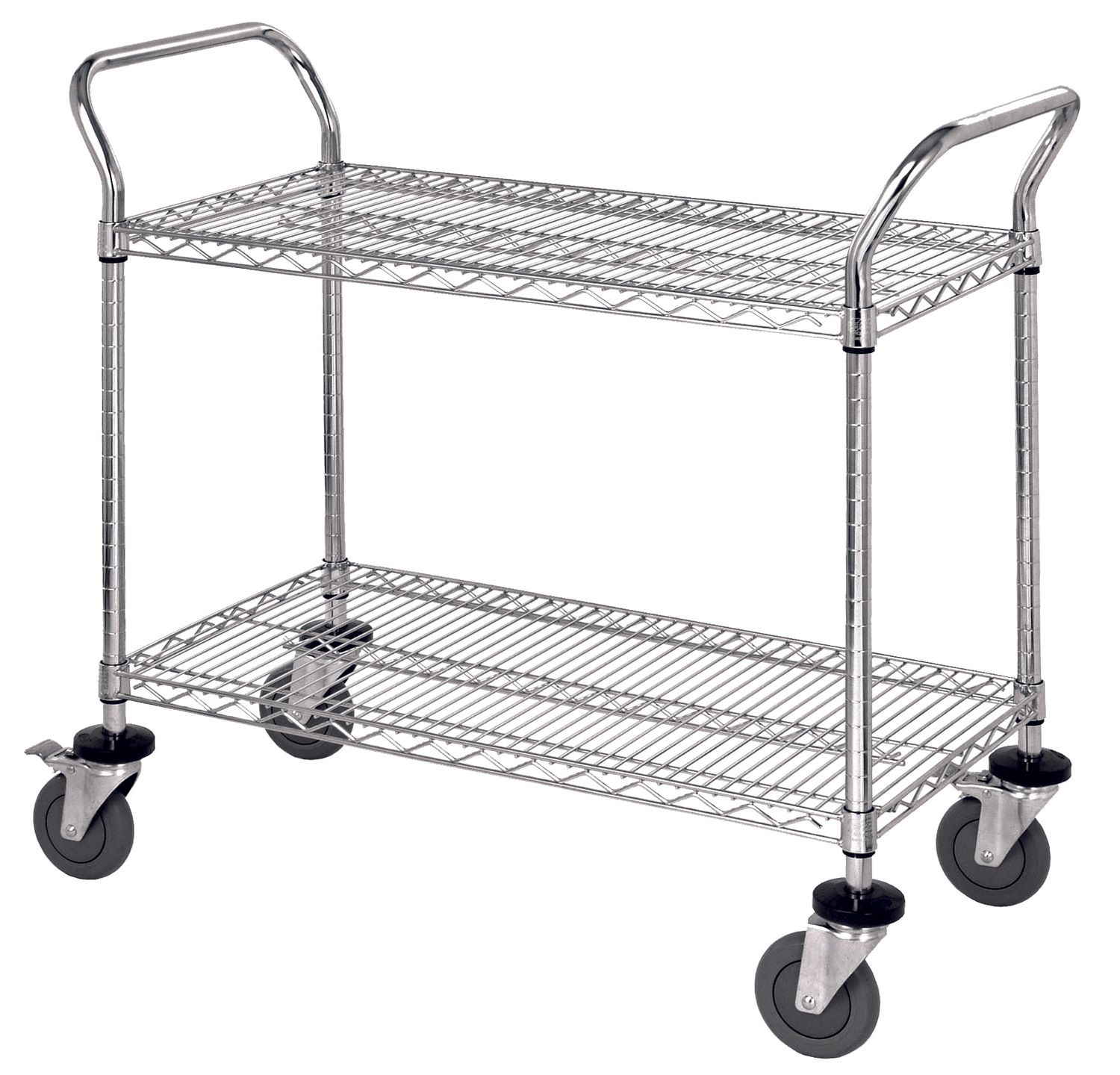 Utility Cart - 2 Stainless Wire Shelves