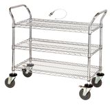 Utility Cart - 3 Stainless Wire Shelves