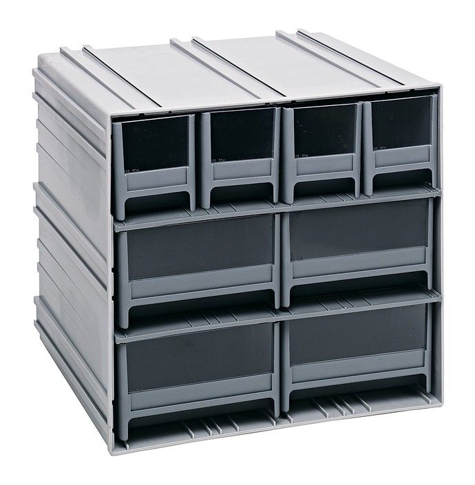 QIC-4244 - 8 drawer interlocking cabinet, Colour: Grey