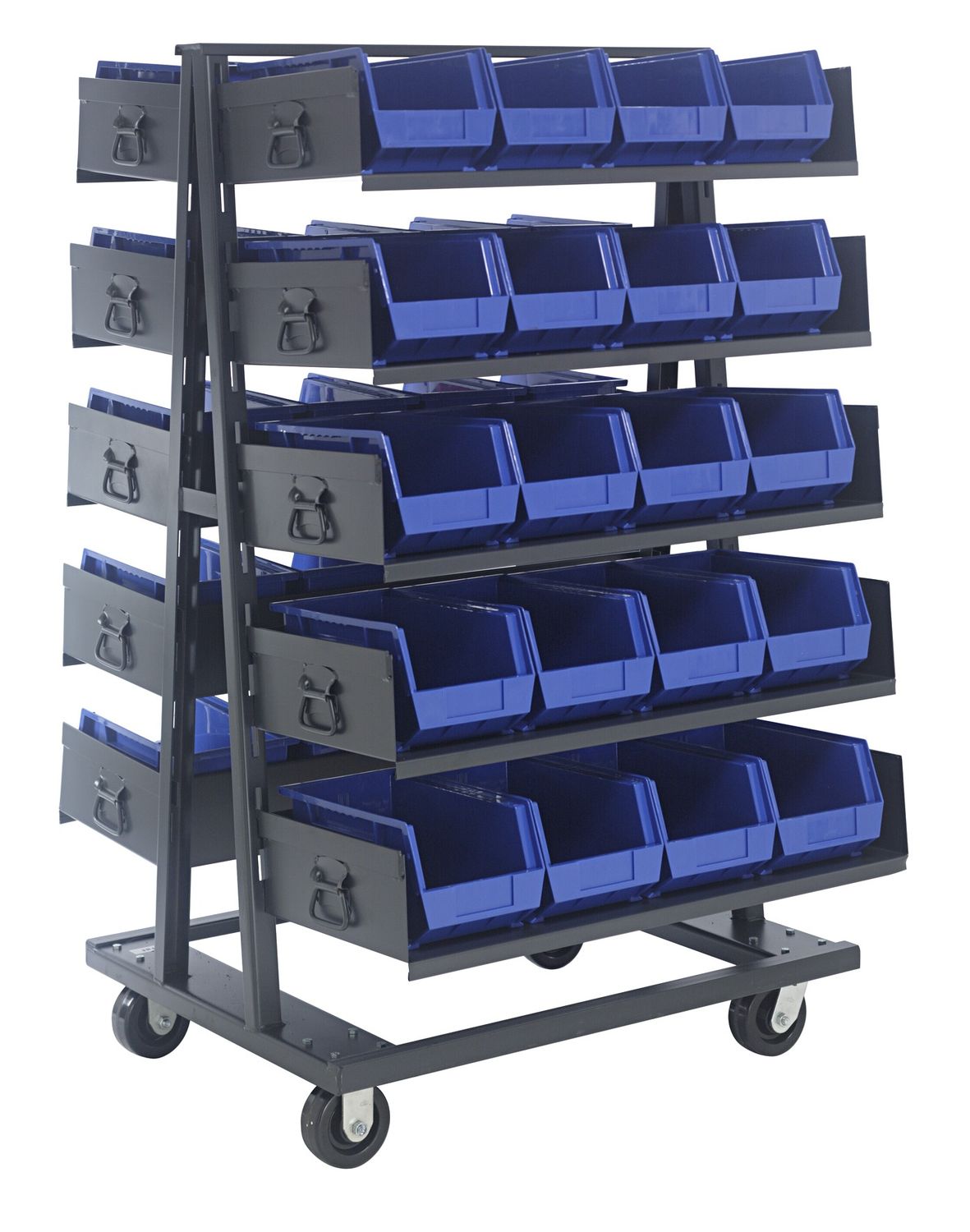 TTD-OT15-240 Tray Trucks w/bins, Colour: Black