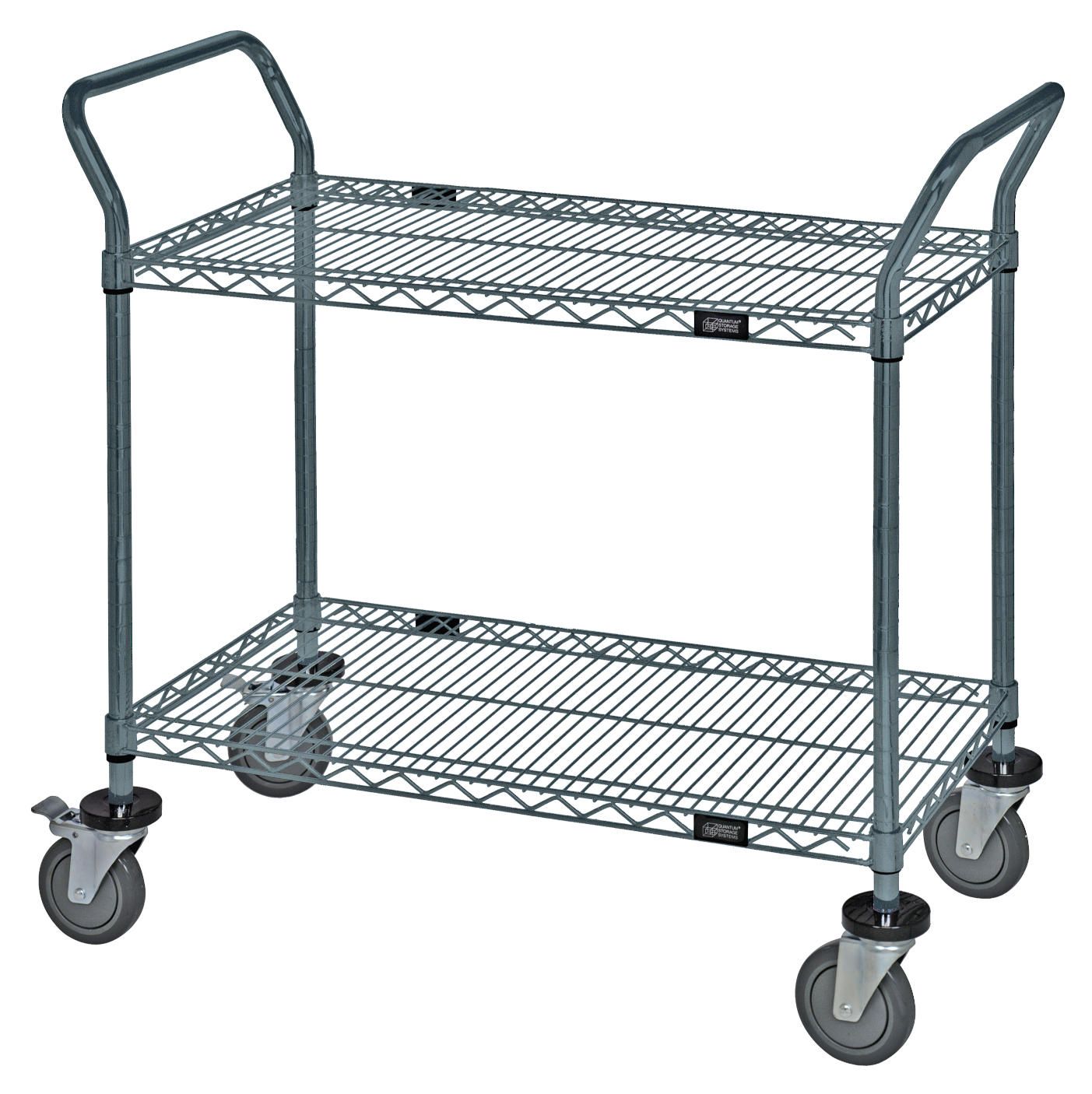 Utility Cart - 2 Grey Epoxy Wire Shelves