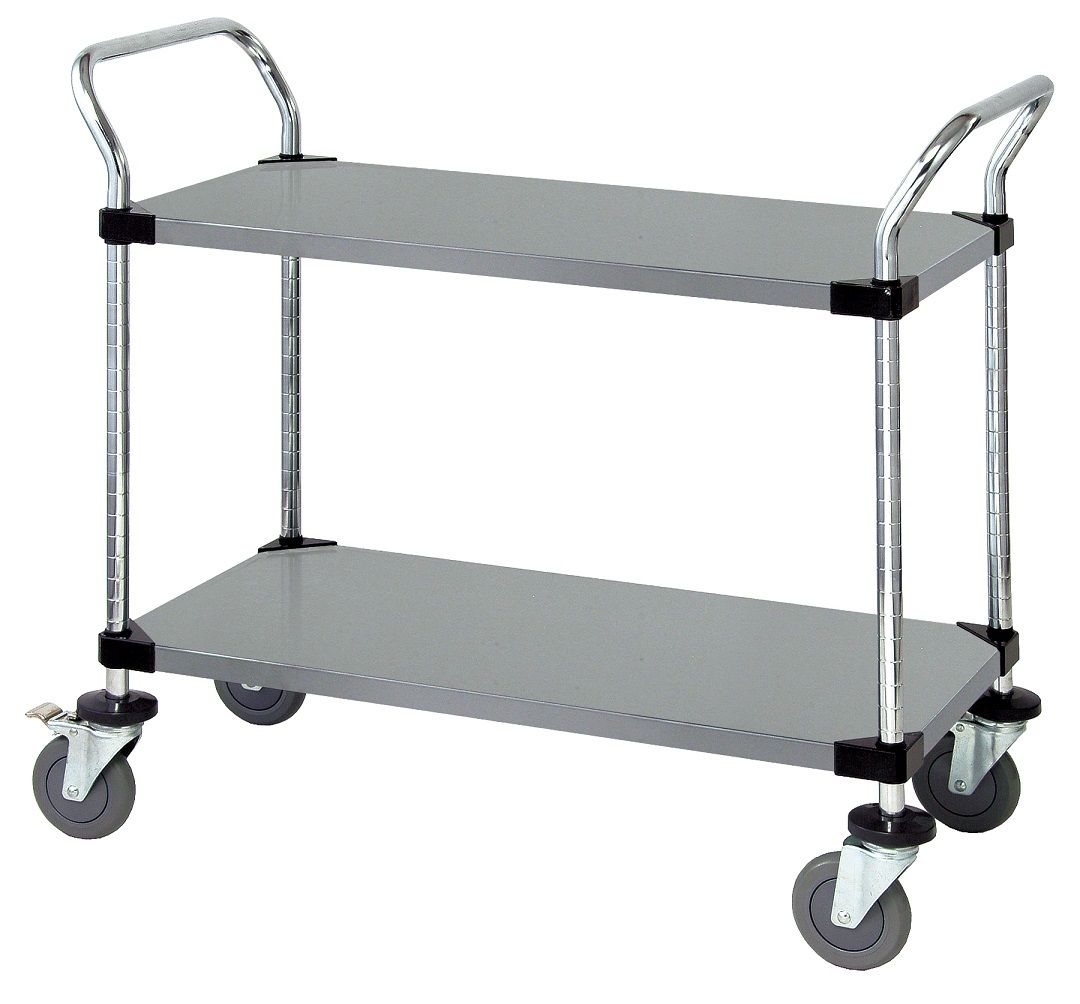 Utility Cart - 2 Solid Stainless Shelves