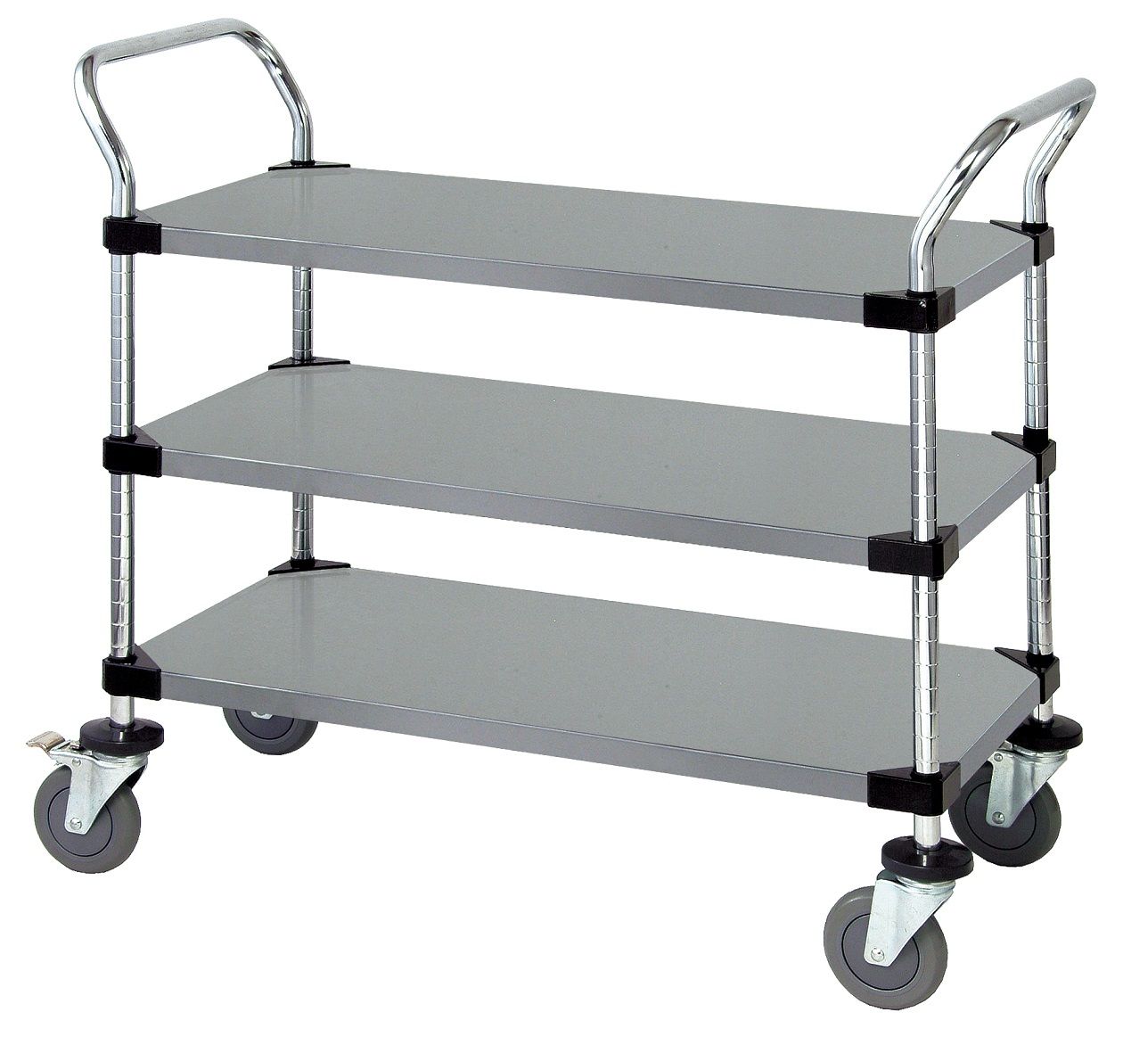 Utility Cart - 3 Solid Stainless Shelves