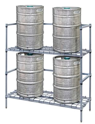 Beverage &amp; Tank containers 2 tier Dunnage shelf Grey