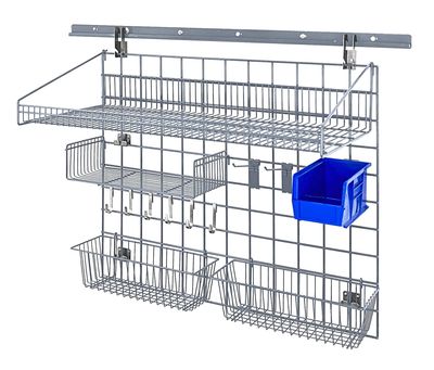 SGK-401836-4GY - Grey Commercial Kitchen organizer, colour: Grey with Blue bin