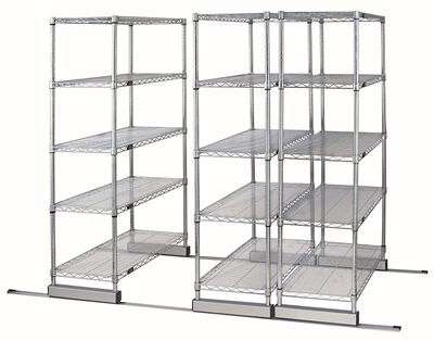 V-TRACK for wire shelving