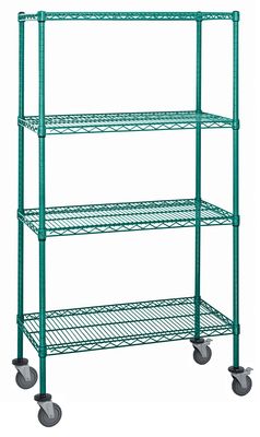4-Tier mobile cart Green