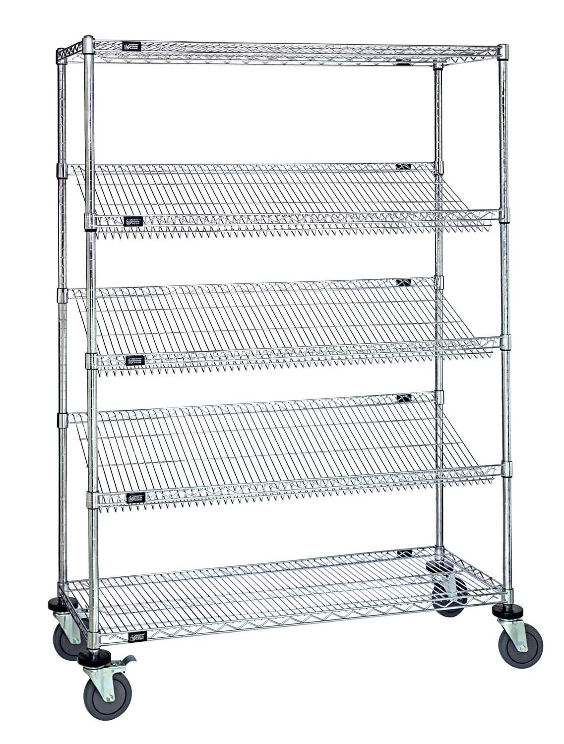 Wire Cart With Slant Shelves